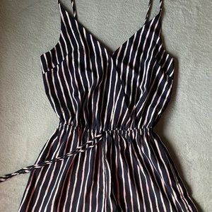 Small Pink/Blue Striped Romper